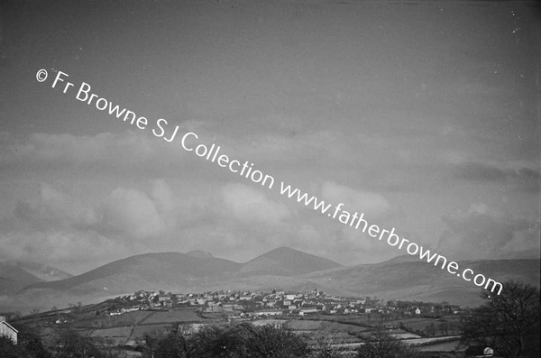 VARIOUS VIEWS OF TOWN AND MOURNE MOUNTAINS